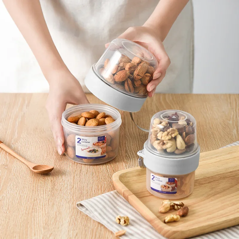 Meal Prep Oatmeal Jars - Tragbare Frühstücksbecher, Salatbecher, Joghurt-, Müsli-, Haferflocken-