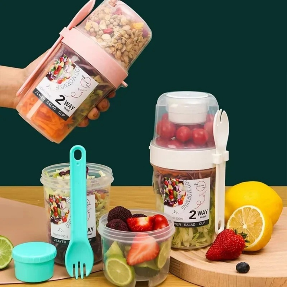 Meal Prep Oatmeal Jars - Tragbare Salat Tasse Frühstück Tasse Lebensmittel