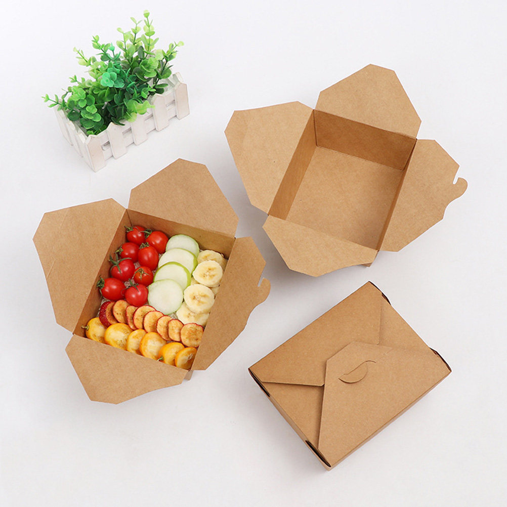 Meal Prep Day - 20 Stück Kraftpapier Einweg-Behälter für Essenszubereitung,