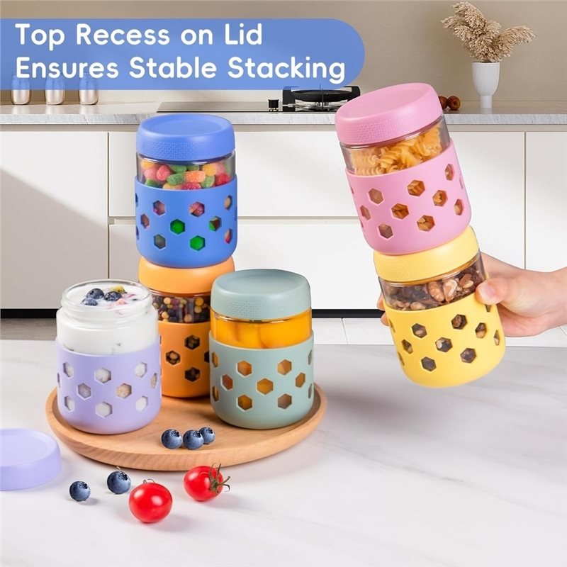 LLCS-Glasbehälter mit luftdich – Meal Prep Oatmeal Jars Bewertung und Preis