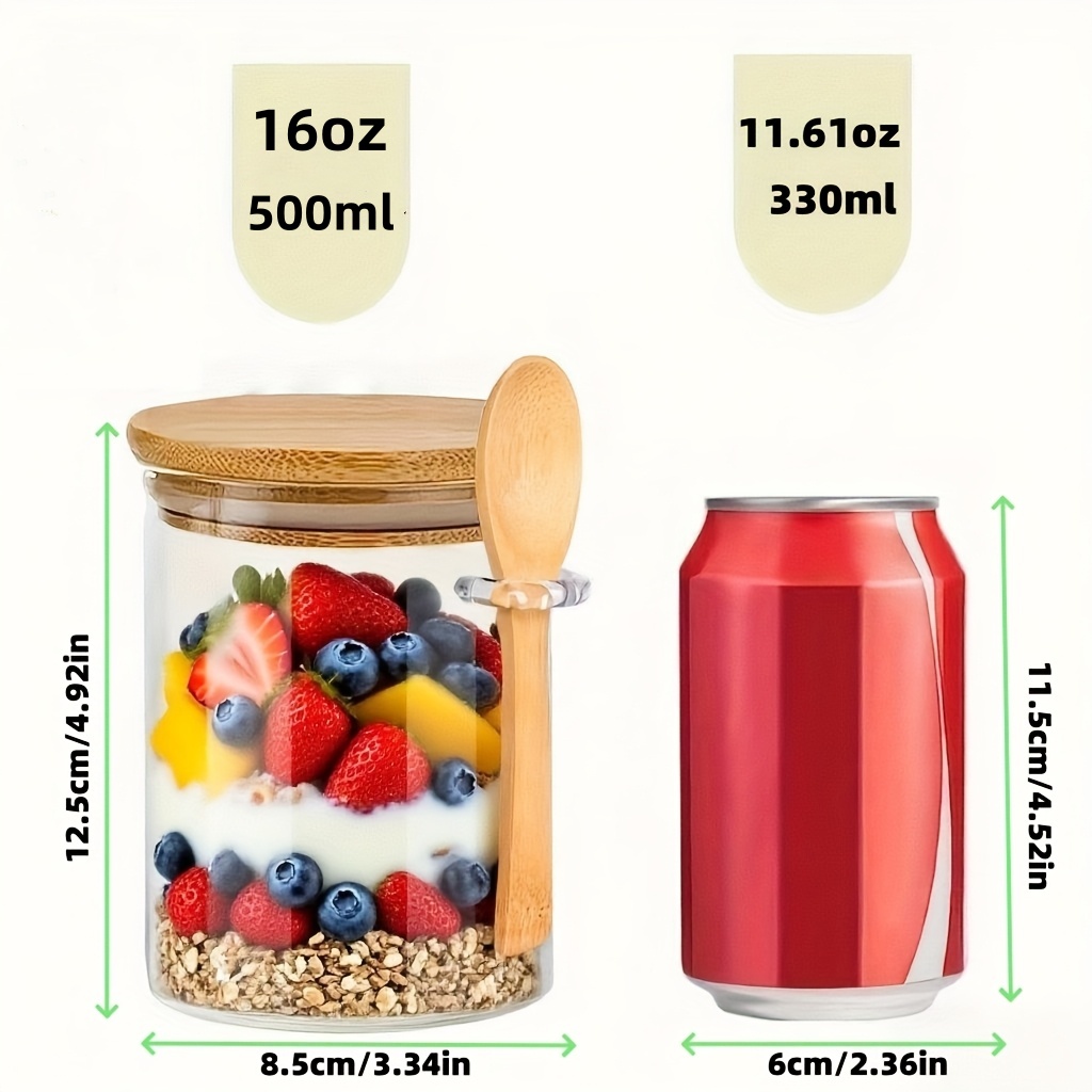 1/2/4/8-teiliges Haferflocken- – Meal Prep Oatmeal Jars Bewertung und Preis