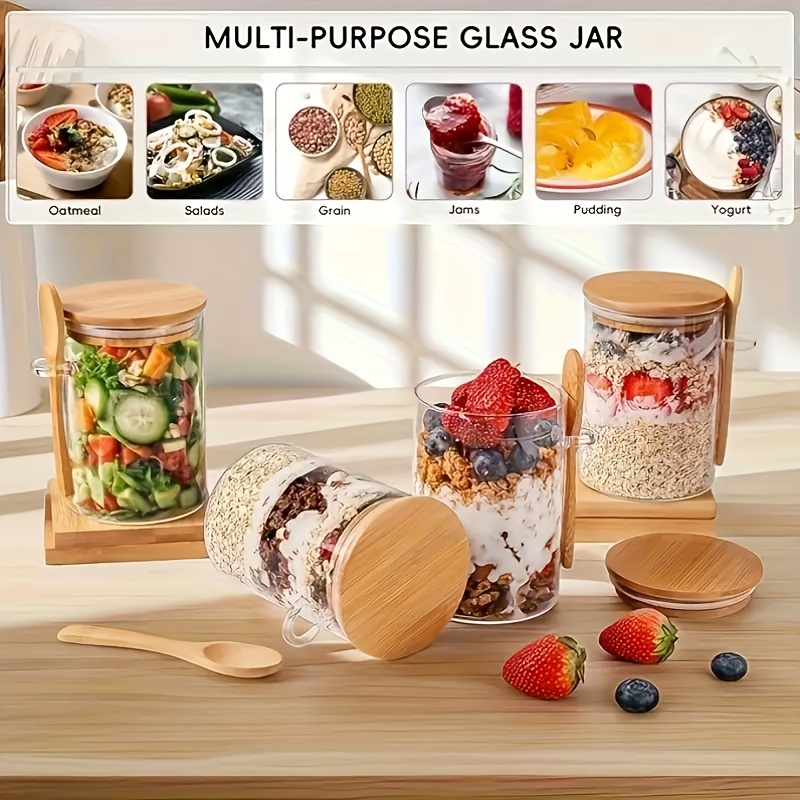 1/2/4/8-teiliges Haferflocken- – Meal Prep Oatmeal Jars Bewertung und Preis