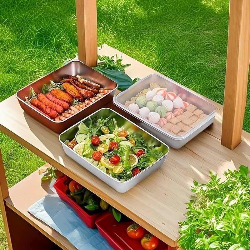 4-teiliges Edelstahl-Lebensmit – Meal Prep Organizer Bewertung und Preis